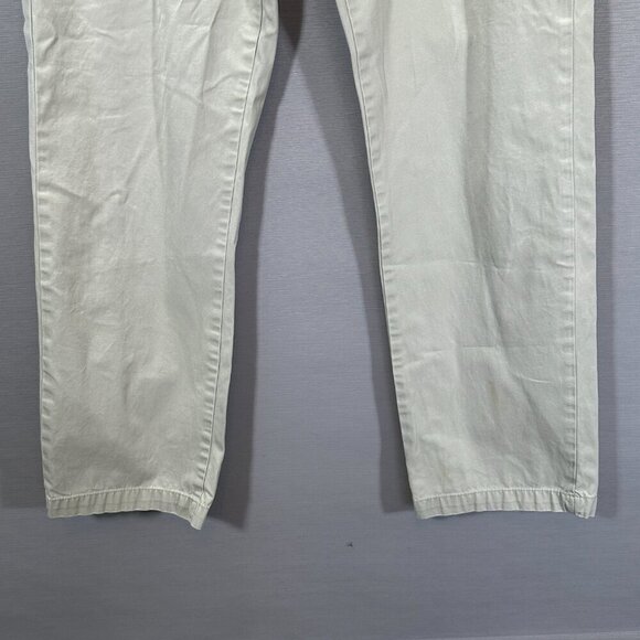 Banana Republic Pants Men 33 Gavin Chino Beige Cotton Flat Front Straight Leg - Picture 3 of 9